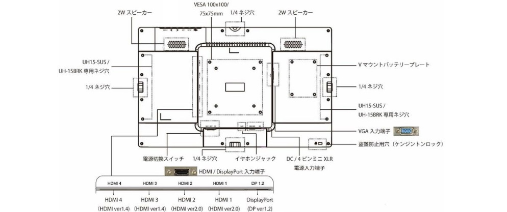 ADTECHNO 15.6インチ4K液晶モニター（UH1560）