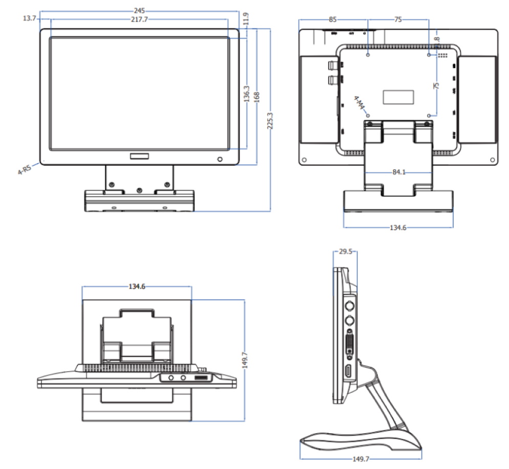 ADTECHNO 10.1インチ液晶モニター（LCD1015S）