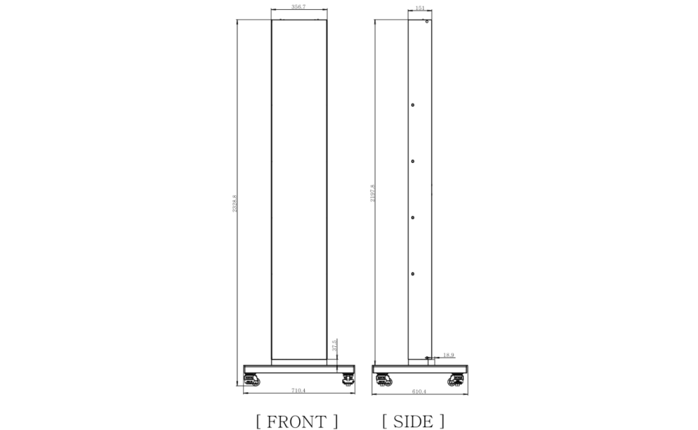 LG ストレッチディスプレイ専用縦型自立スタンド（PL-S860）