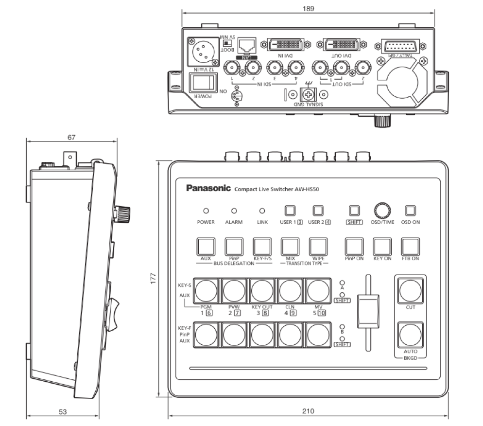 Panasonic コンパクトライブスイッチャー（AW-HS50N）