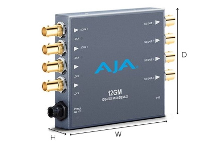 AJA 12G-SDIマルチプレクサー/デマルチプレクサー（12GM）