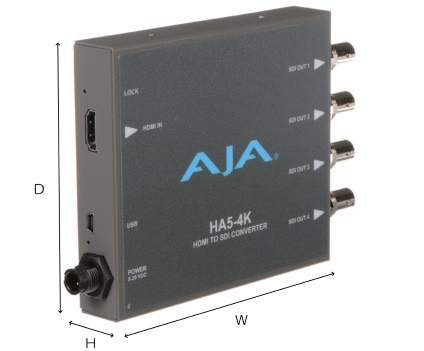 AJA HDMI2.0 to クアッドSDIコンバーター（HA5-4K）