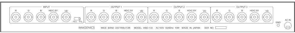 IMAGENICS RGB映像分配器（WBD-133）