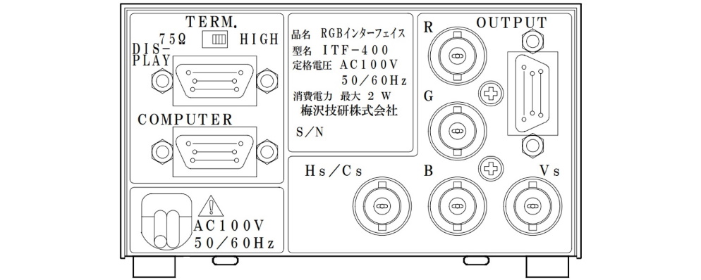 梅沢技研 RGBインターフェイス（ITF-400）