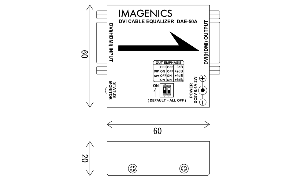 IMAGENICS DVIケーブルイコライザー（DAE-50A）