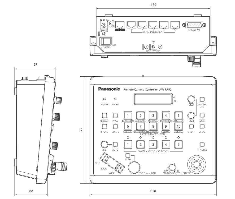 Panasonic リモートカメラコントローラー（AW-RP50）