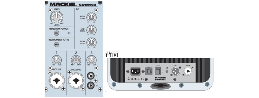 MACKIE パワードスピーカー（SRM150）