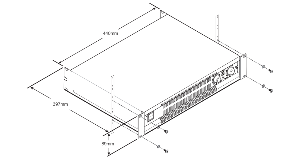 QSC パワーアンプ（PL340）