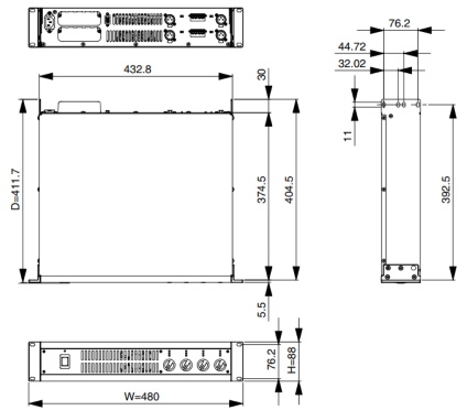 YAMAHA 4chパワーアンプ（XM4080）