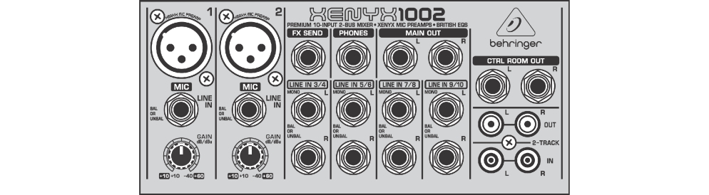 BEHRINGER 10chアナログミキサー（XENYX1002）