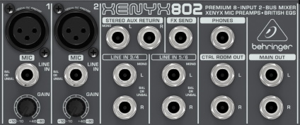 BEHRINGER 8chアナログミキサー（XENYX802）