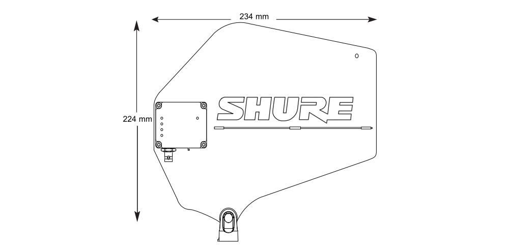 SHURE 1.2GHz帯アクティブ指向性アンテナ（UA874Z16）2個1組