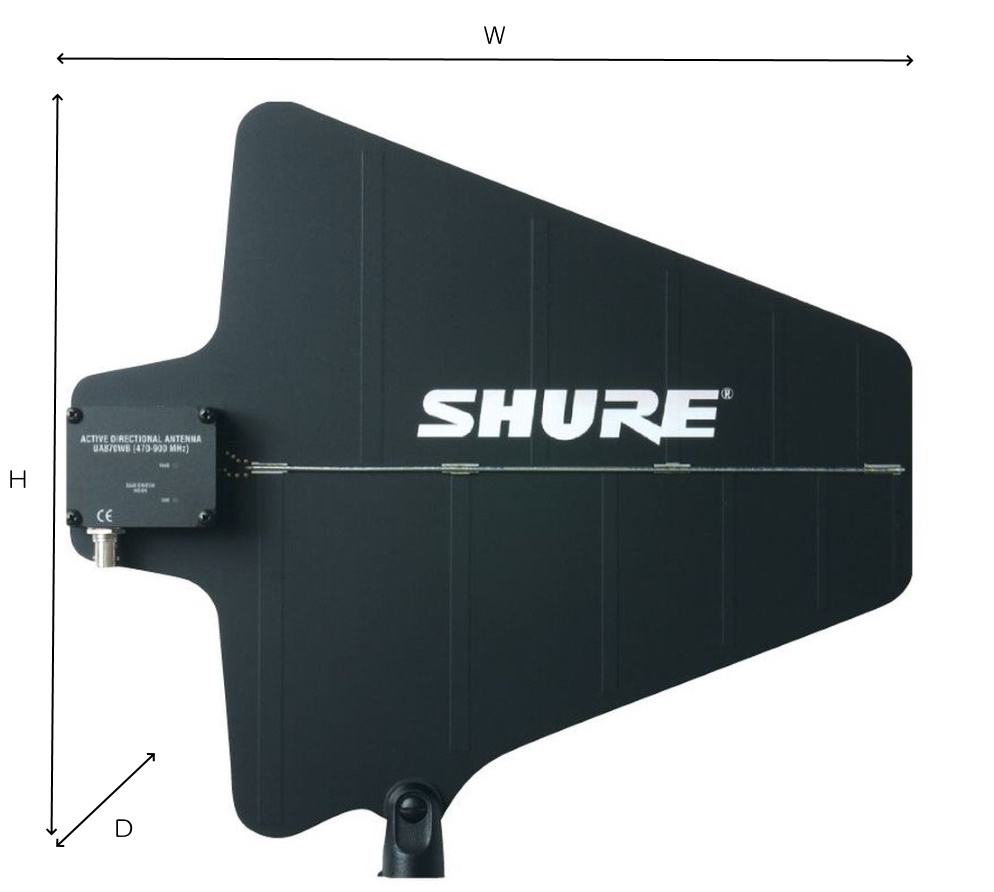 SHURE B帯アクティブ指向性アンテナ（UA870WB）*2個1組