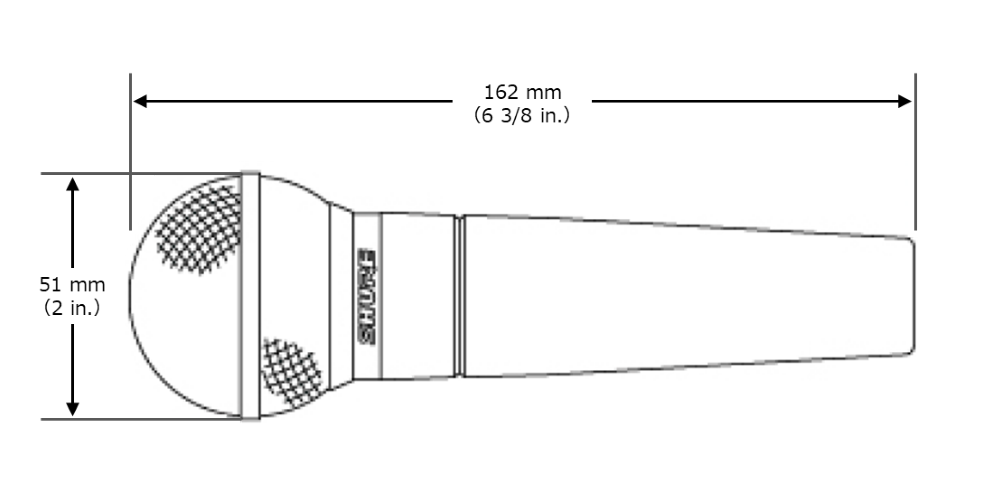 SHURE ダイナミックマイク（SM58-LCE） スイッチなし