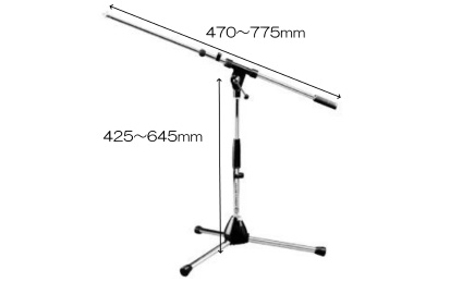 K&M マイクスタンド（ST259） ショートブーム