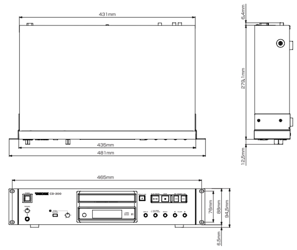 TASCAM CDプレーヤー（CD-200）