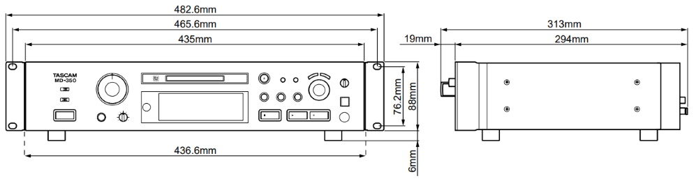 TASCAM MDプレーヤー（MD-350）